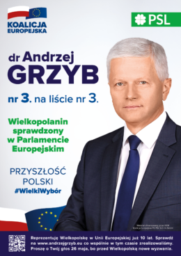 Program wyborczy i podsumowanie działalności dr Andrzeja Grzyba posła do PE